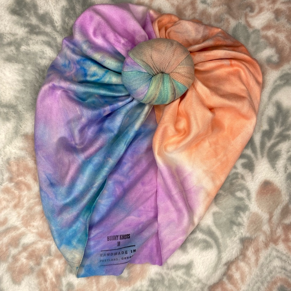 Colorful Tie-Dye Kids Turban Hat